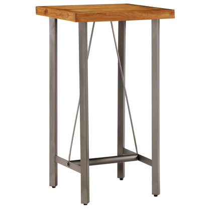 Table de bar Teck recyclé massif 60x60x107 cm