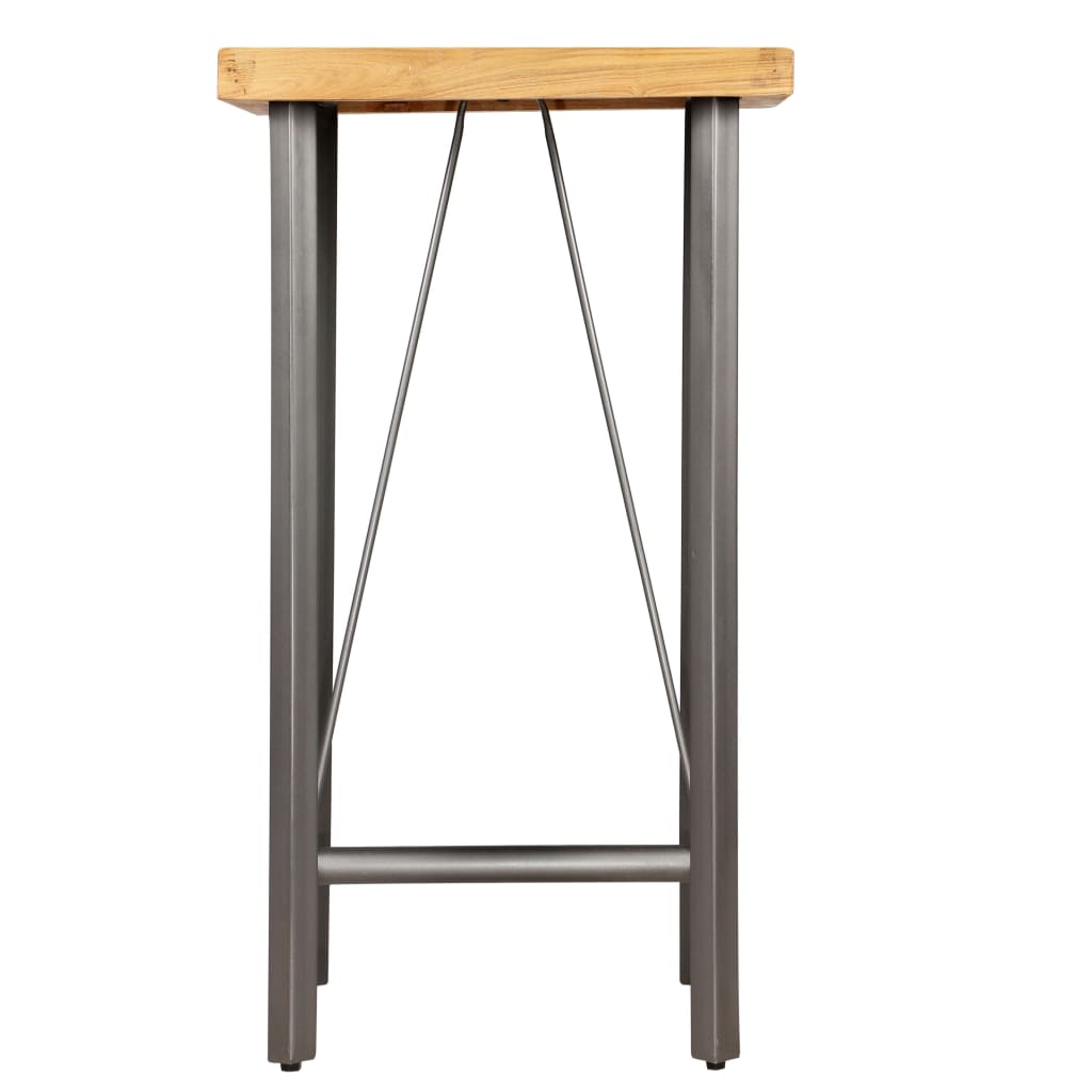 Table de bar Teck recyclé massif 60x60x107 cm