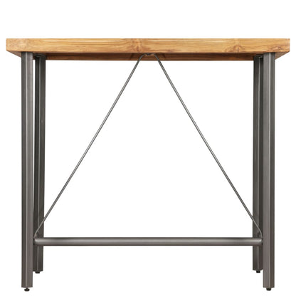 Table de bar Teck recyclé massif 120x58x106 cm