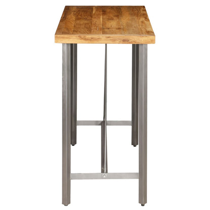 Table de bar Teck recyclé massif 120x58x106 cm