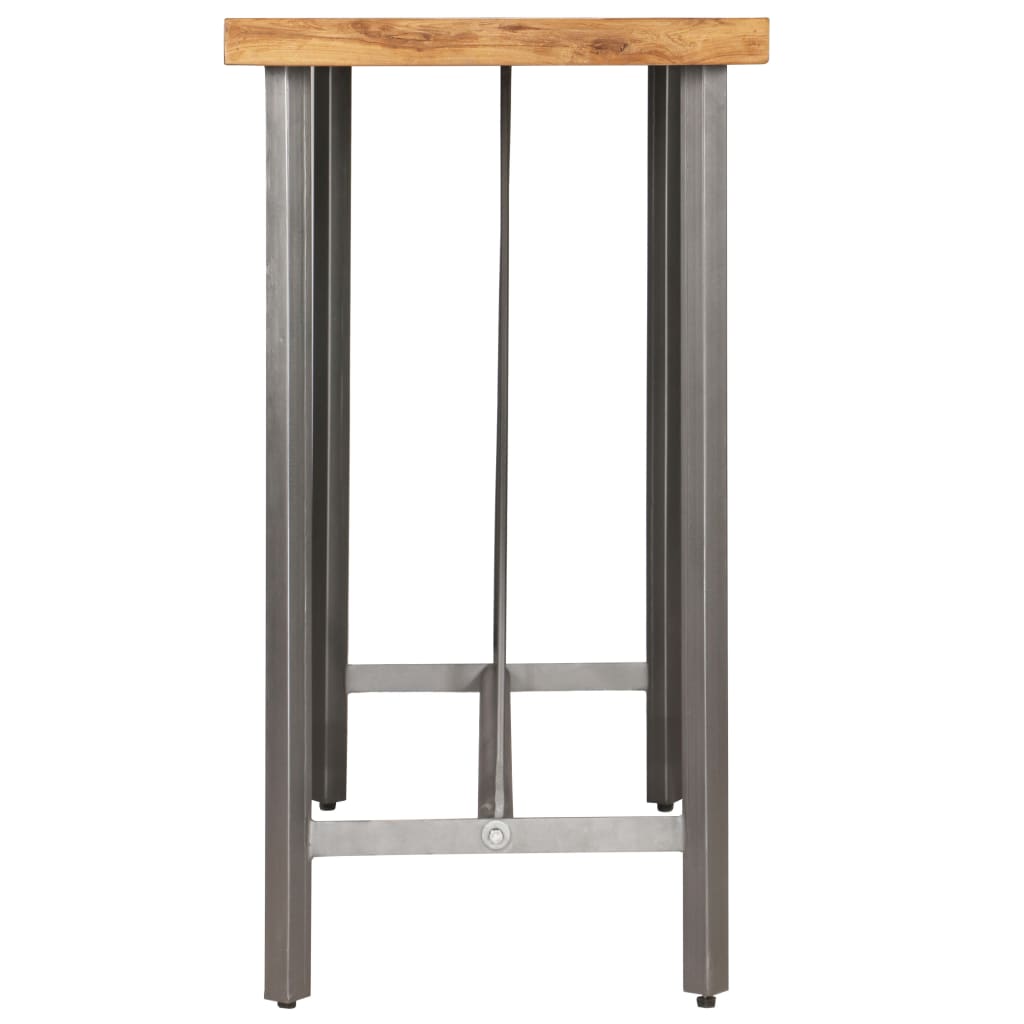 Table de bar Teck recyclé massif 120x58x106 cm