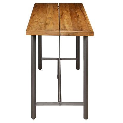 Table de bar Teck recyclé massif 150x70x106 cm