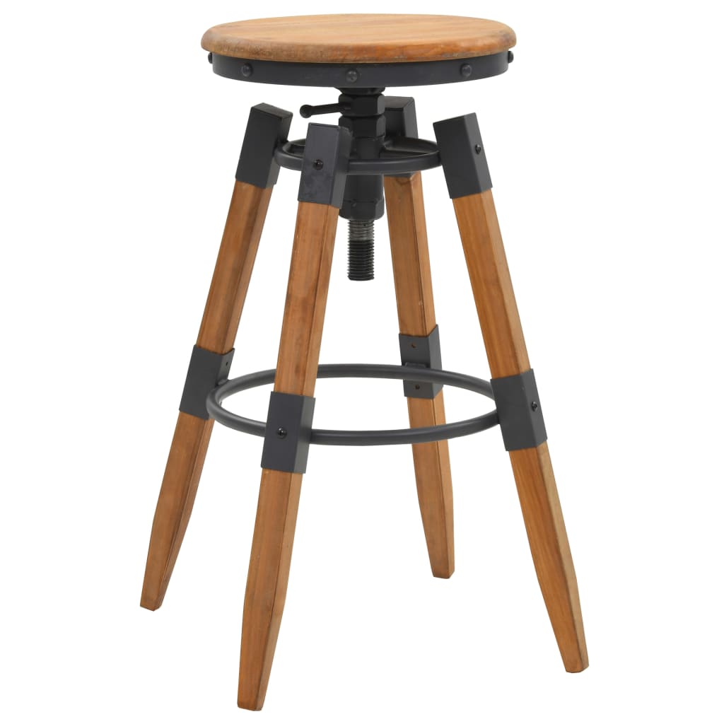 Tabourets de bar lot de 2 bois de sapin solide