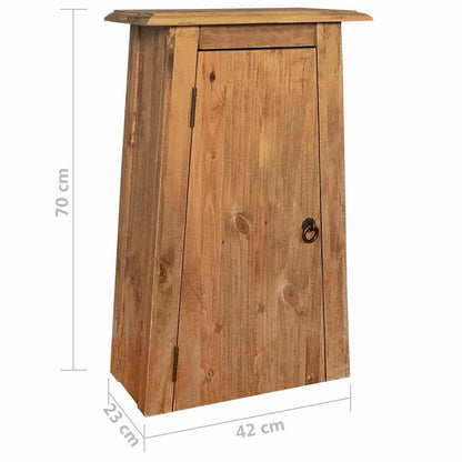 Armoire latérale de salle de bain Pin massif 42x23x70 cm