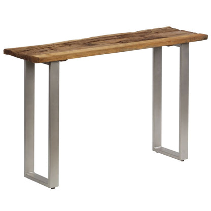 Table console Bois de récupération et acier 120x35x76 cm