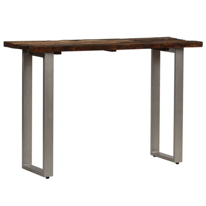 Table console Bois de récupération et acier 120x35x76 cm