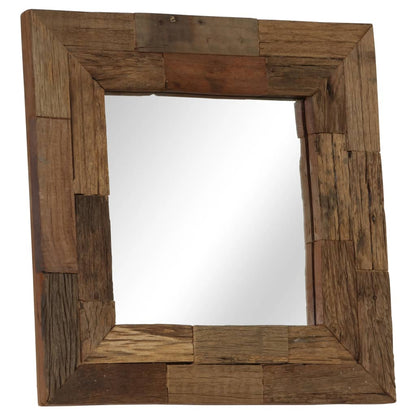 Miroir Bois de récupération massif 50 x 50 cm