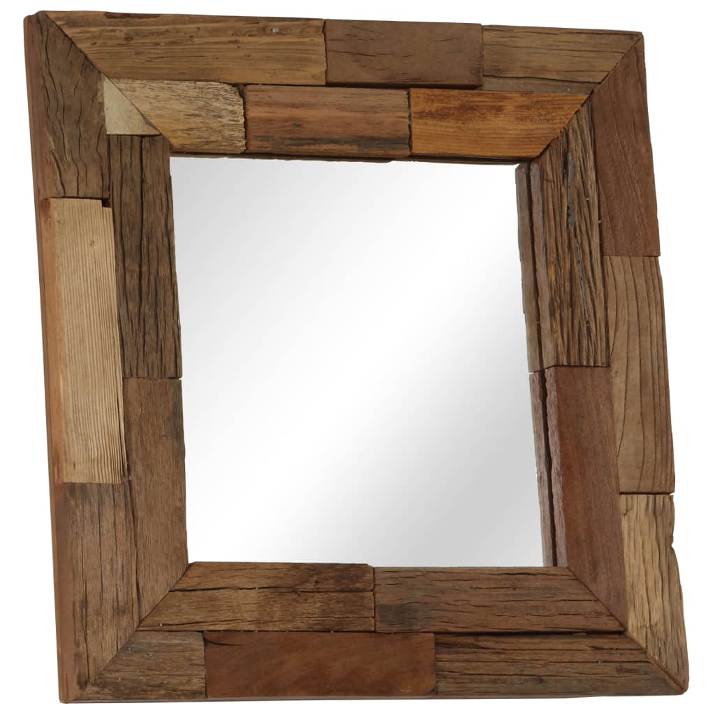 Miroir Bois de récupération massif 50 x 50 cm