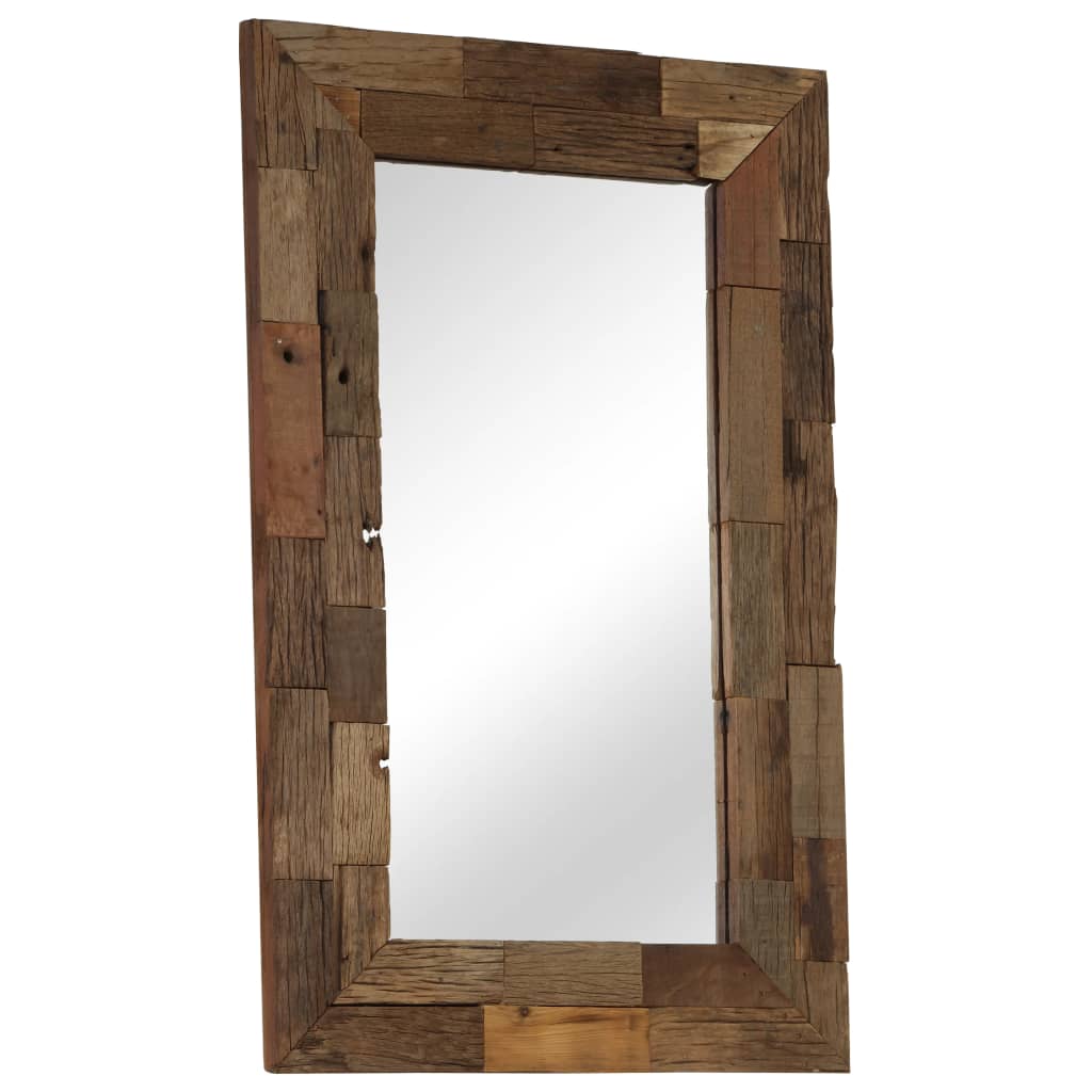 Miroir Bois de récupération massif 50 x 80 cm