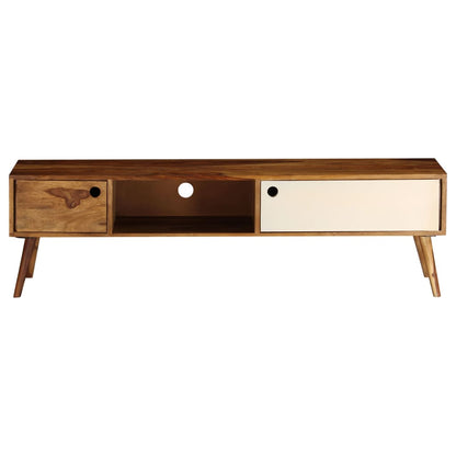 Meuble TV 140x30x40 cm bois massif