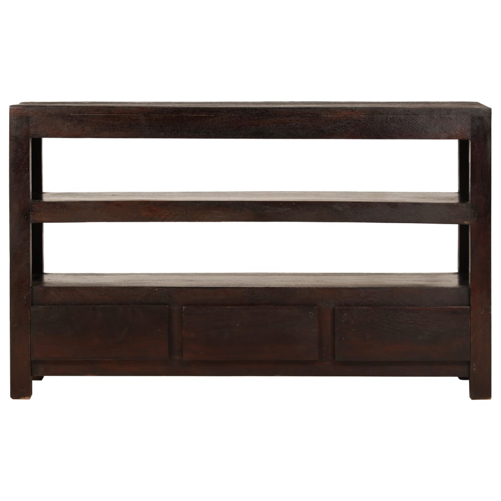 Meuble TV Bois d'acacia solide 90 x 30 x 55 cm Marron foncé