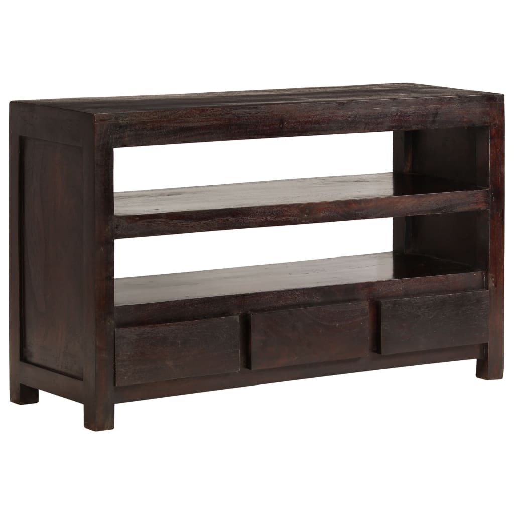 Meuble TV Bois d'acacia solide 90 x 30 x 55 cm Marron foncé