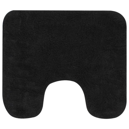 Jeu de tapis de salle de bain 3 pcs Tissu Anthracite