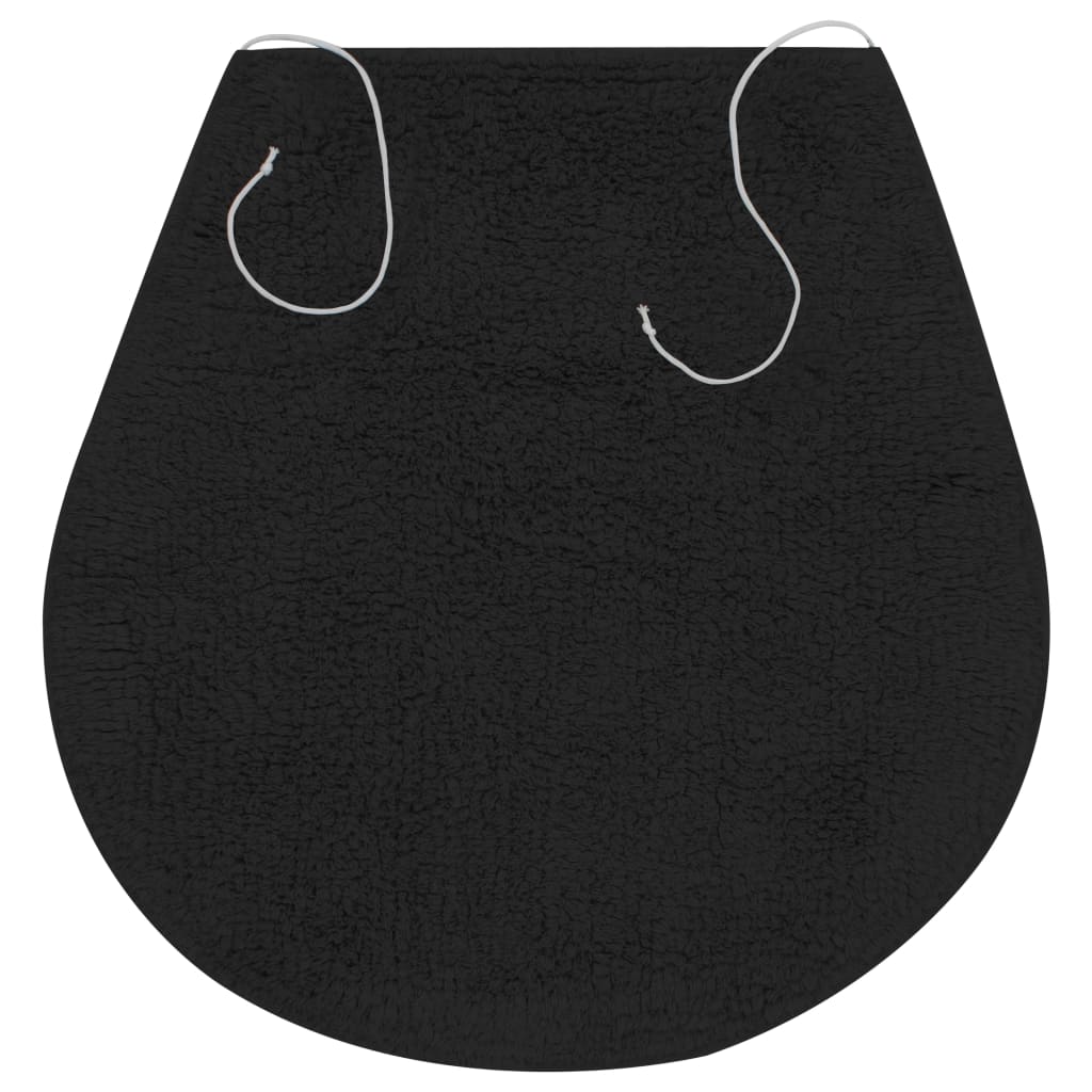 Jeu de tapis de salle de bain 3 pcs Tissu Anthracite