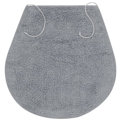 Jeu de tapis de salle de bain 3 pcs Tissu Gris