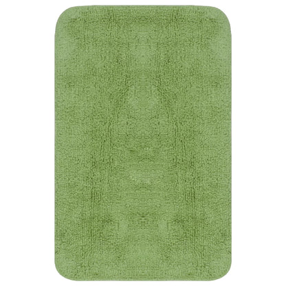 Jeu de tapis de salle de bain 3 pcs Tissu Vert