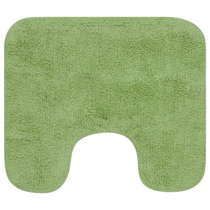 Jeu de tapis de salle de bain 3 pcs Tissu Vert