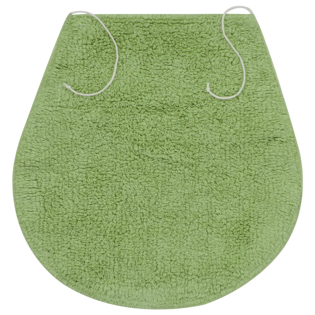 Jeu de tapis de salle de bain 3 pcs Tissu Vert