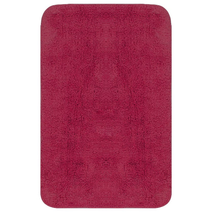 Jeu de tapis de salle de bain 3 pcs Tissu Fushsia