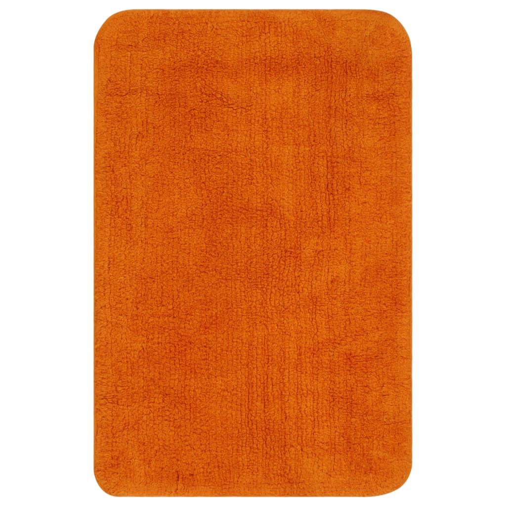 Jeu de tapis de salle de bain 3 pcs Tissu Orange