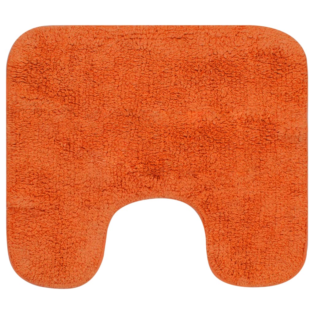 Jeu de tapis de salle de bain 3 pcs Tissu Orange