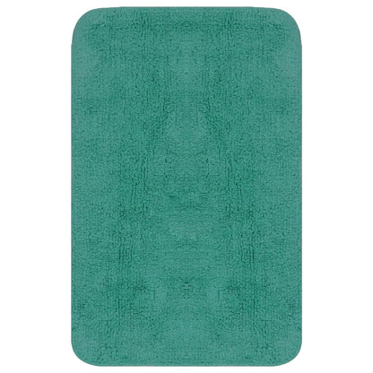 Jeu de tapis de salle de bain 3 pcs Tissu Turquoise