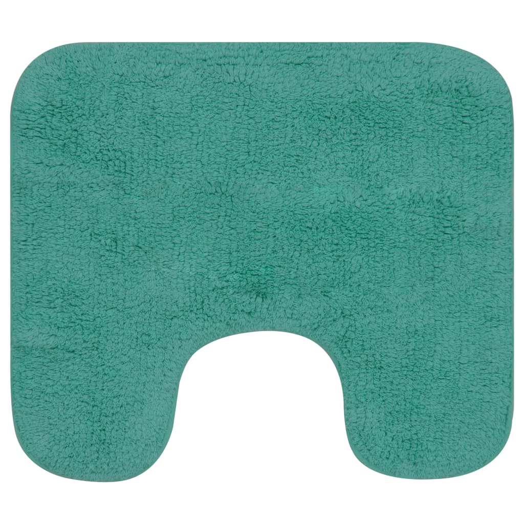 Jeu de tapis de salle de bain 3 pcs Tissu Turquoise