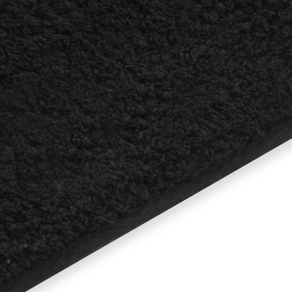 Tapis de salle de bain 2 pcs Tissu Anthracite