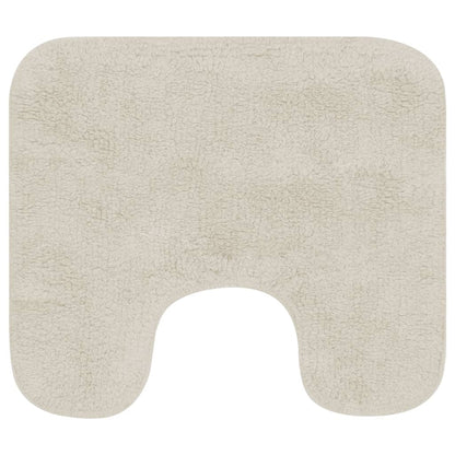 Jeu de tapis de salle de bain 2 pcs Tissu Blanc