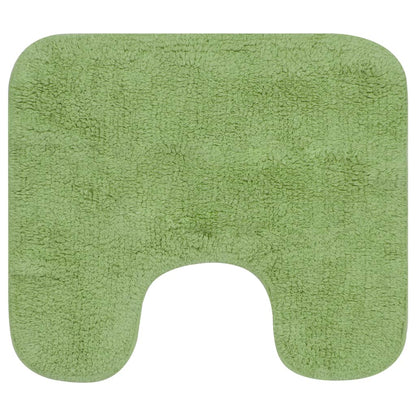 Jeu de tapis de salle de bain 3 pcs Tissu Vert