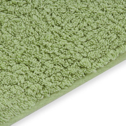 Jeu de tapis de salle de bain 3 pcs Tissu Vert