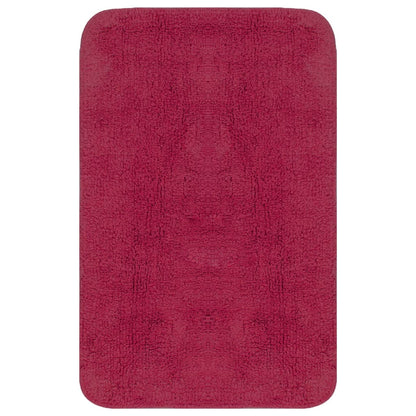 Tapis de salle de bain 2 pcs Tissu Fuchsia