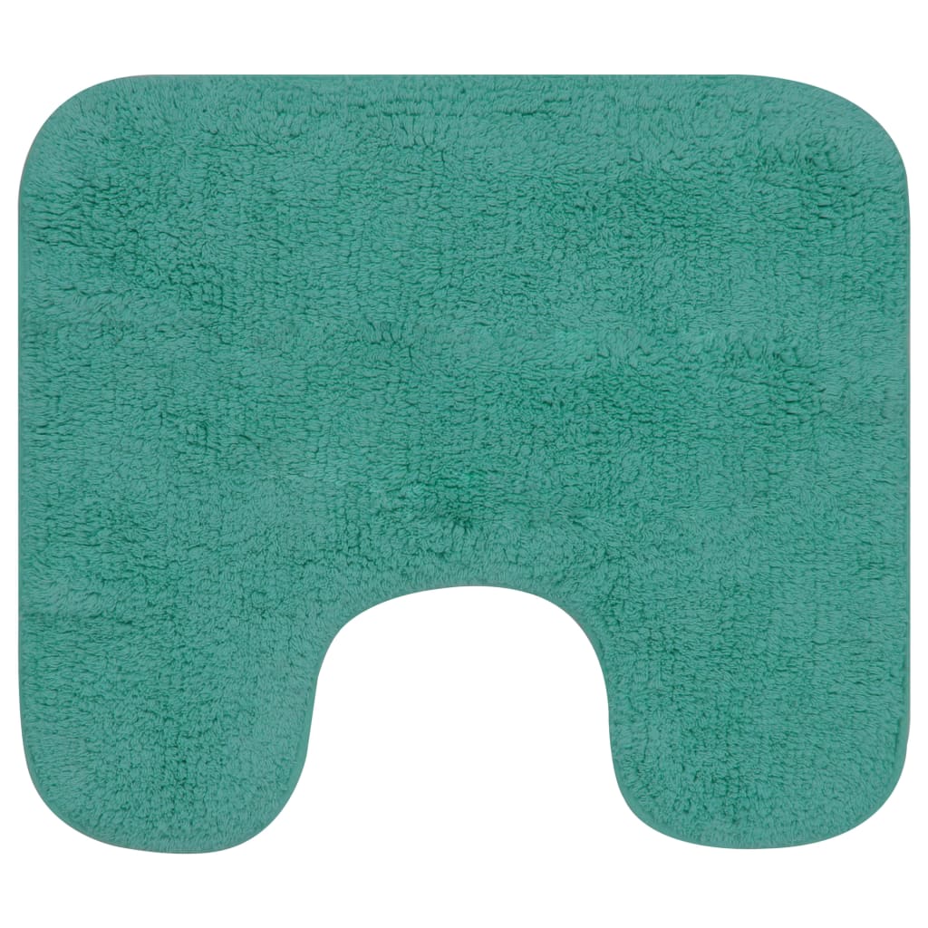 Tapis de salle de bain 2 pcs Tissu Turquoise