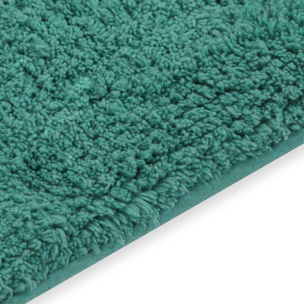 Tapis de salle de bain 2 pcs Tissu Turquoise