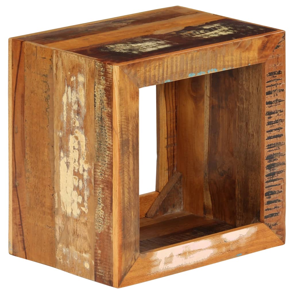 Tabouret 40x30x40 cm Bois de récupération solide