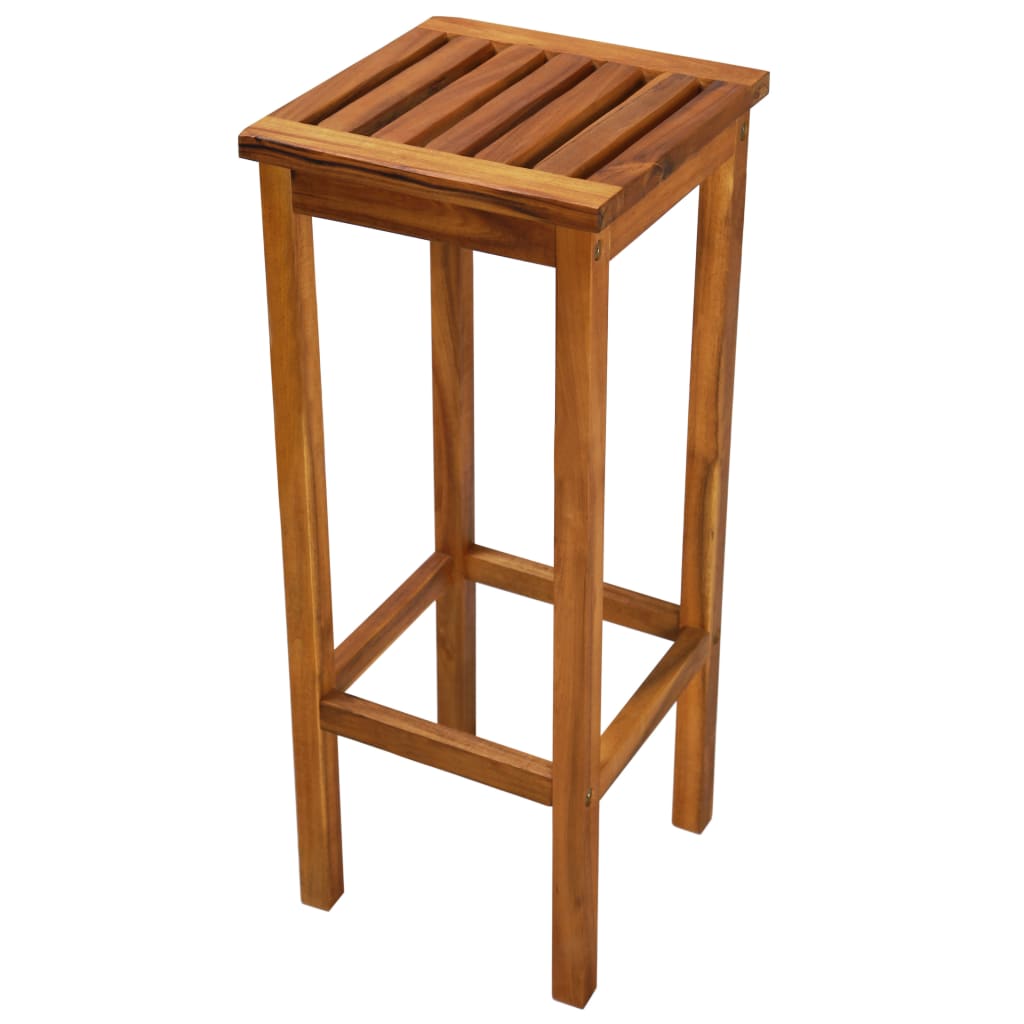 Tabourets de bar lot de 2 bois d'acacia massif