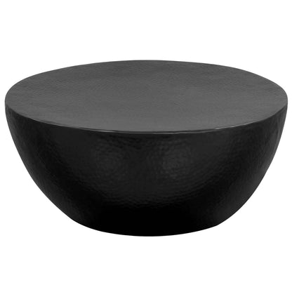 Table basse Aluminium martelé 70x30 cm Noir