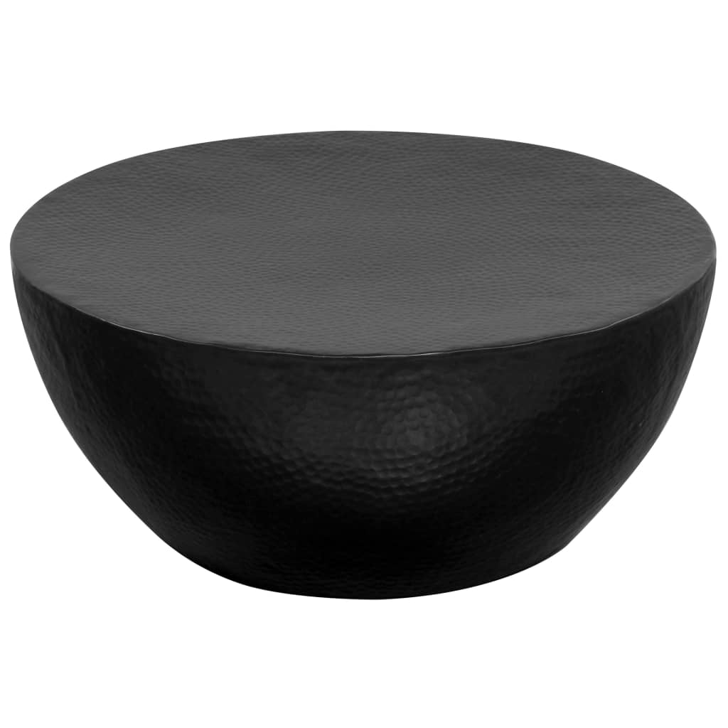 Table basse Aluminium martelé 70x30 cm Noir