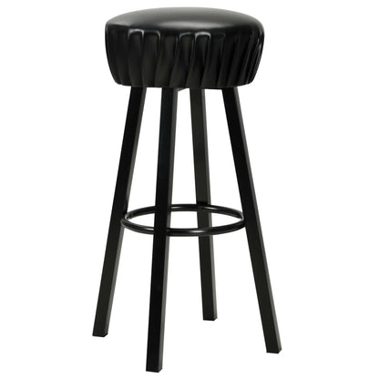 Chaises de bar lot de 2 noir similicuir