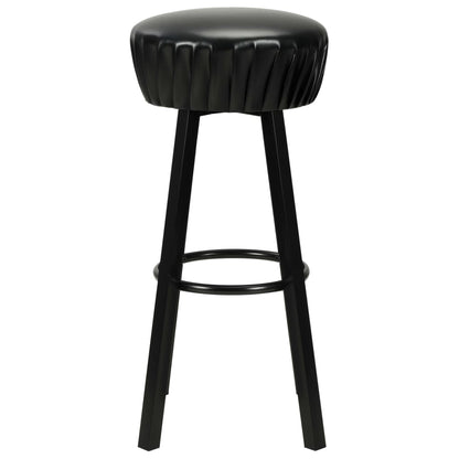 Chaises de bar lot de 2 noir similicuir