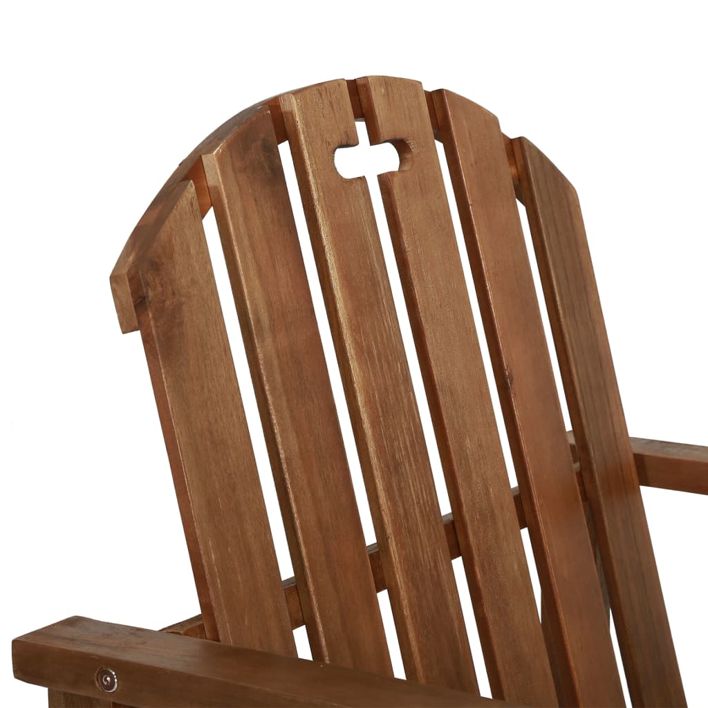 Chaises de jardin lot de 2 Bois d'acacia solide