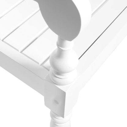 Chaises Batavia lot de 2 blanc bois d'acajou massif