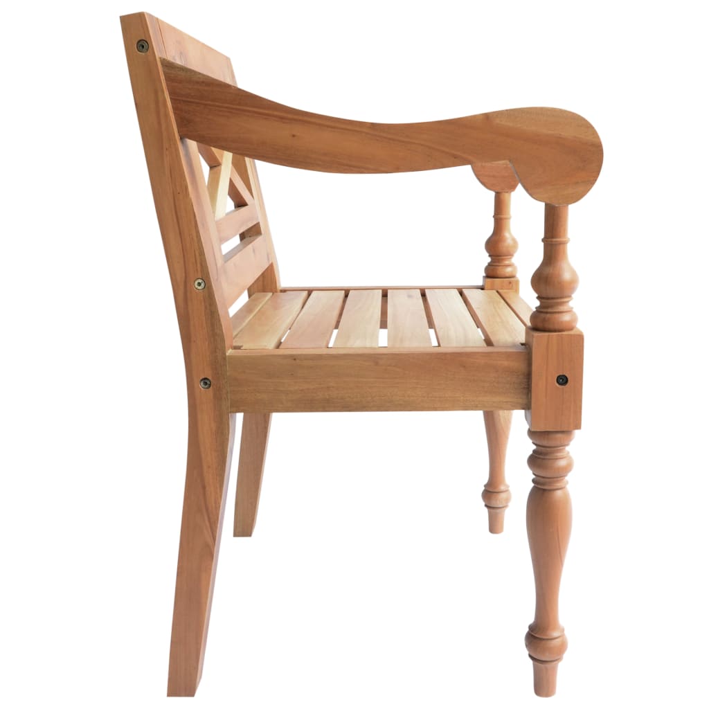 Chaises Batavia lot de 2 marron clair bois d'acajou solide