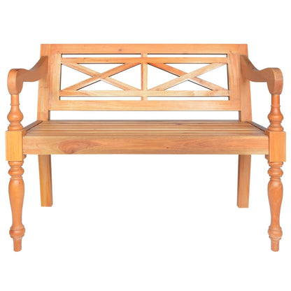 Banc Batavia 98 cm Bois d'acajou massif Marron clair