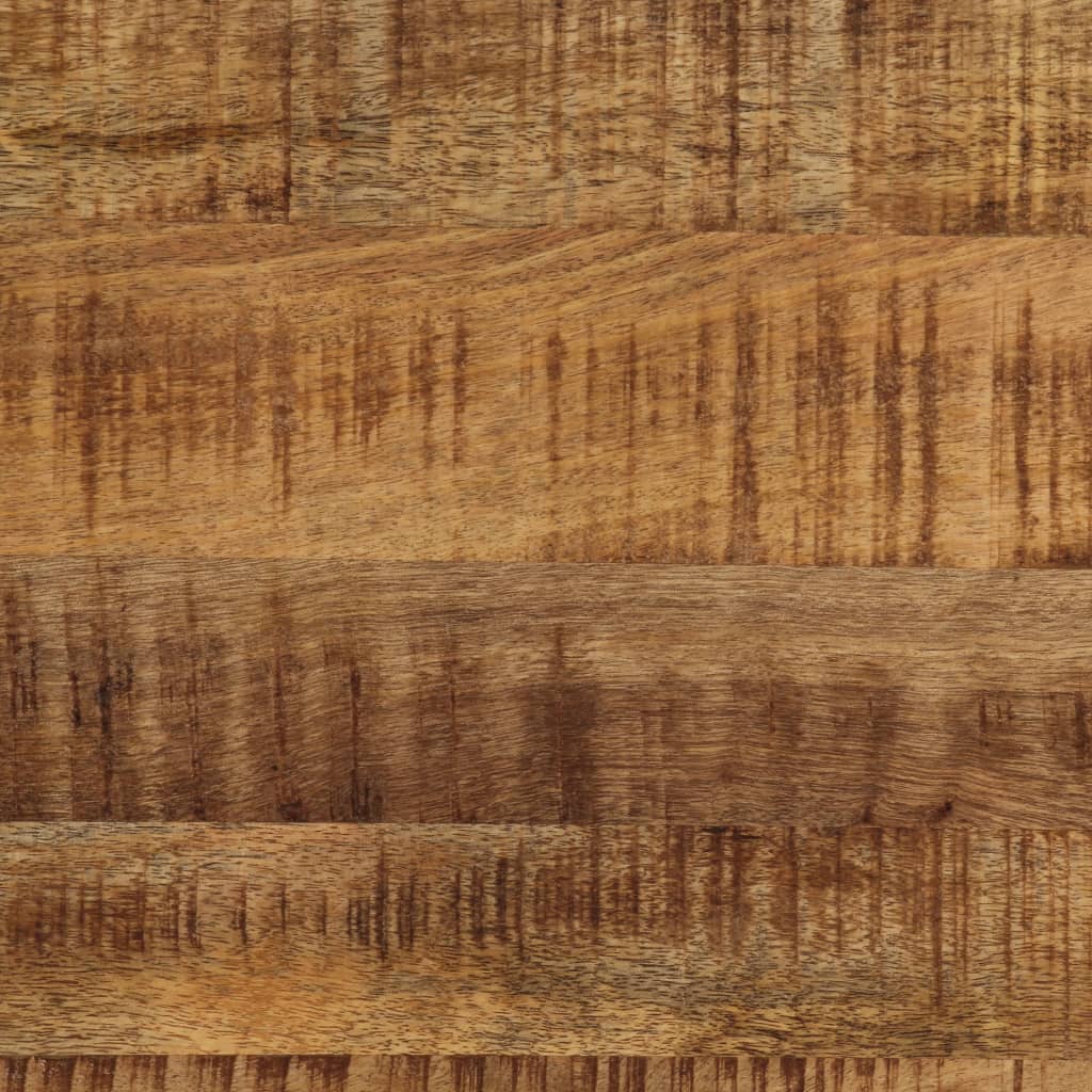 Table à manger Bois de manguier brut massif et Acier 120 cm