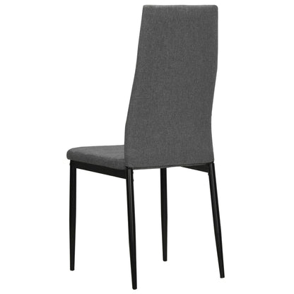 Chaises à manger lot de 6 gris clair tissu