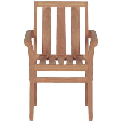 Chaises de jardin empilables lot de 2 Bois de teck solide