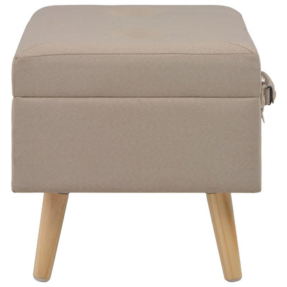 Tabouret de rangement 40 cm Beige Tissu