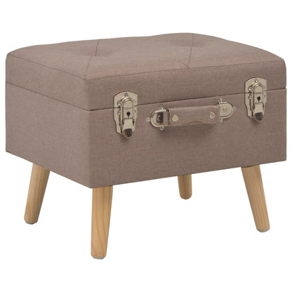 Tabouret de rangement 40 cm Marron Tissu