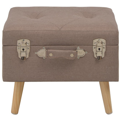 Tabouret de rangement 40 cm Marron Tissu